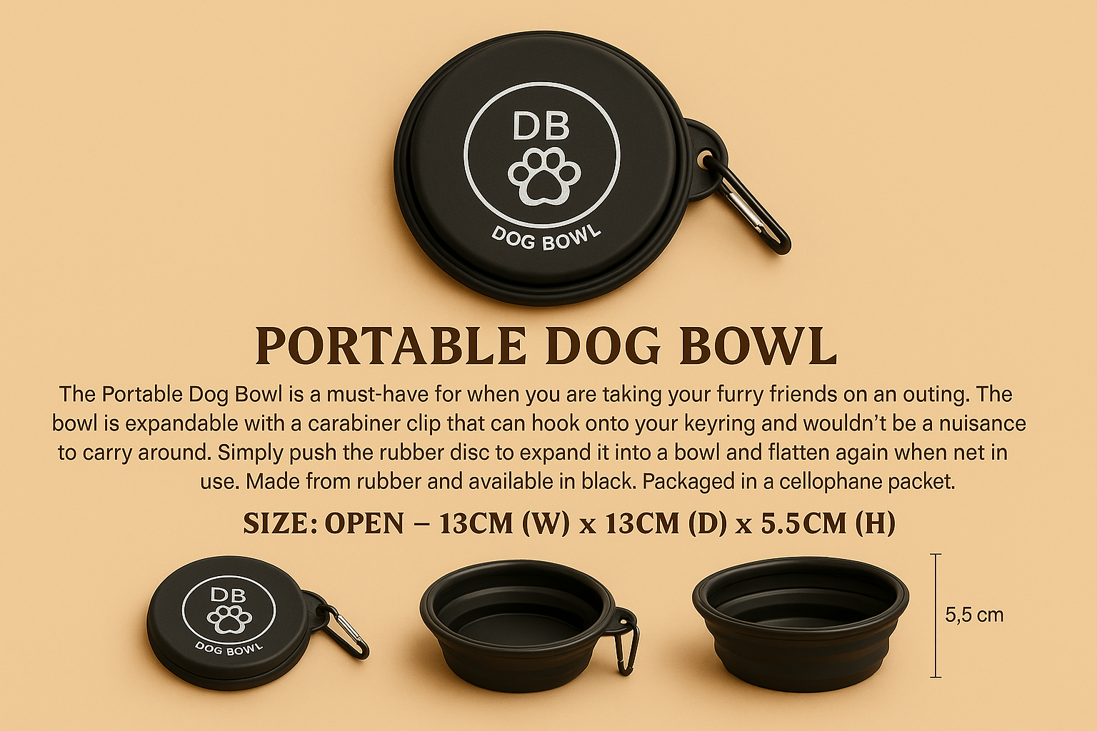 Dog Bowl - Collapsible Dog Bowl with product details